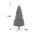 Snowy White-Tipped Christmas Tree Pre-Lit Fibre Optic 8-Mode Flashing Lights